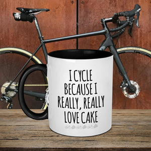 I Cycle Because I Really Really Love Cake Mug