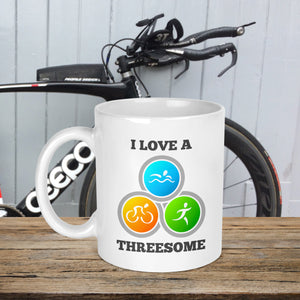 I Love A Threesome Triathlon Mug