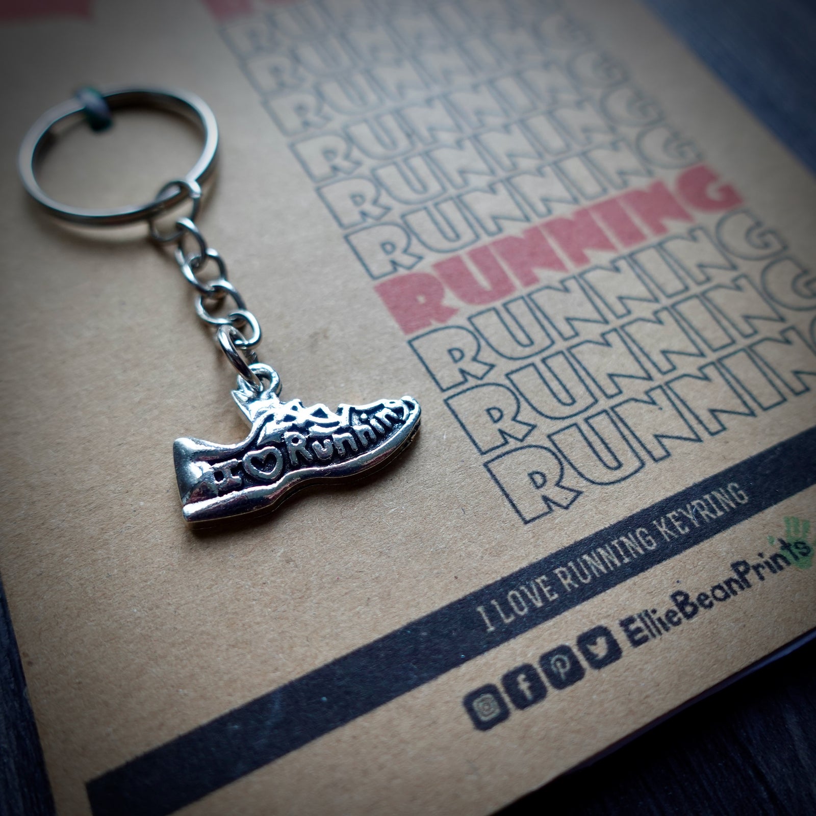 I Love Running Key Ring