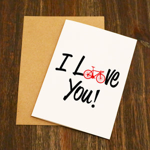 I Love You - Bike Valentine's Card
