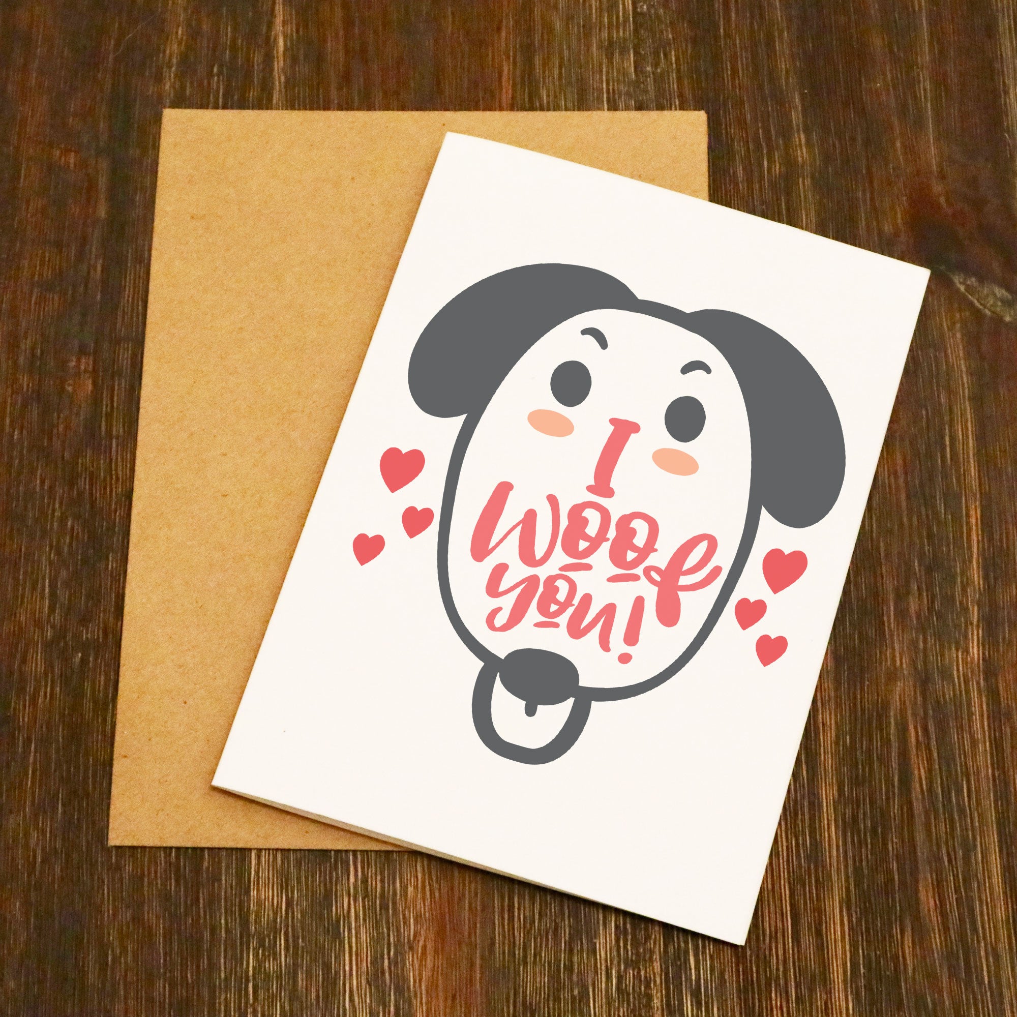 I Woof You Doggy Valentine's Card