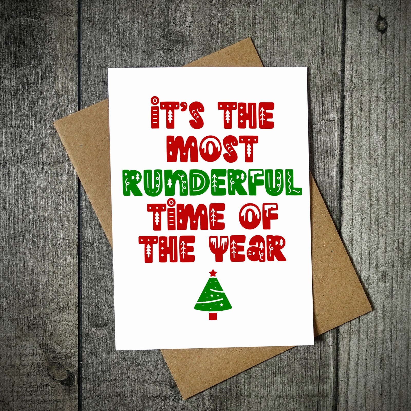 Its's The Most Runderful Time Of The Year - Running Christmas Card