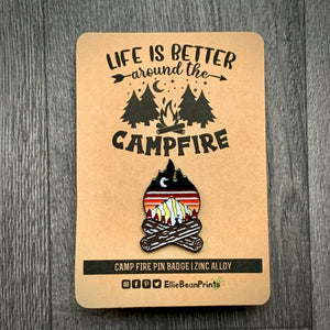 Campfire Enamel Pin Badge