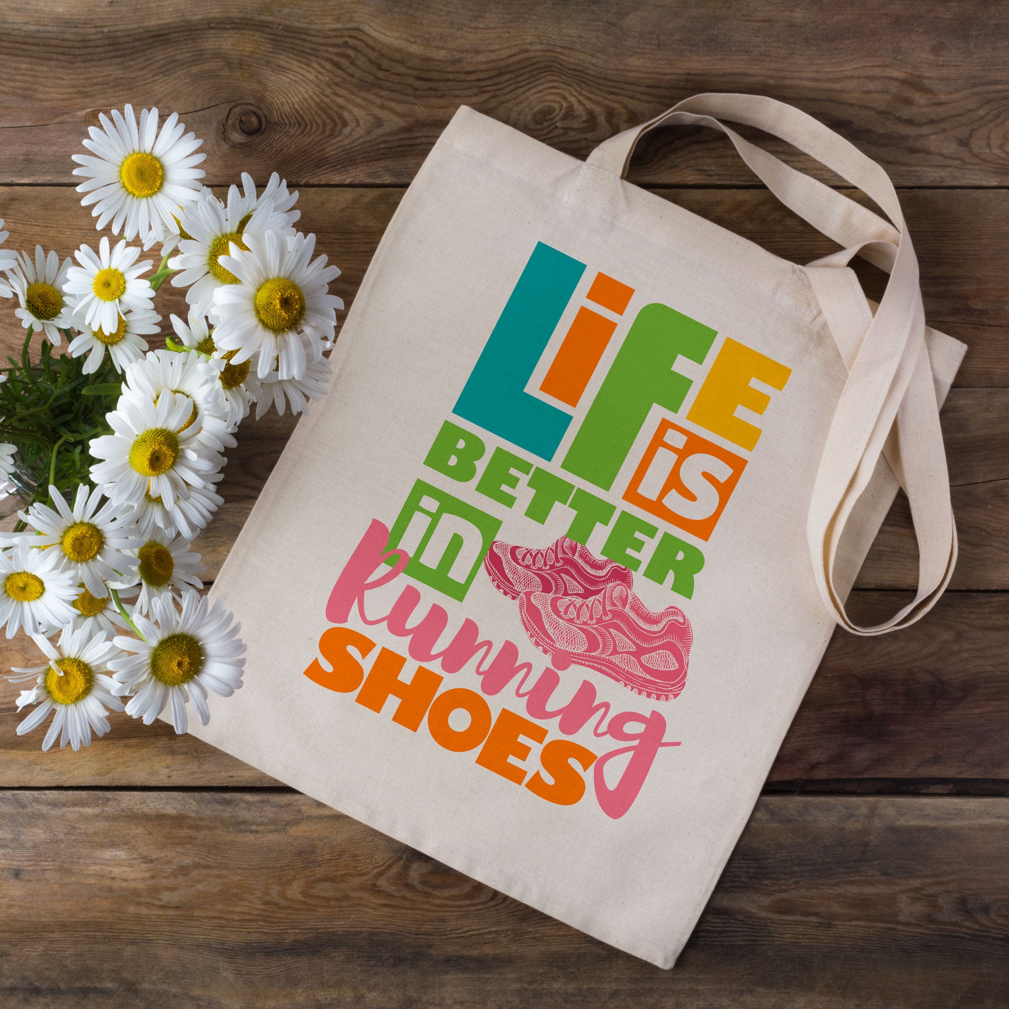 Life Is Better In Running Shoes Tote Bag