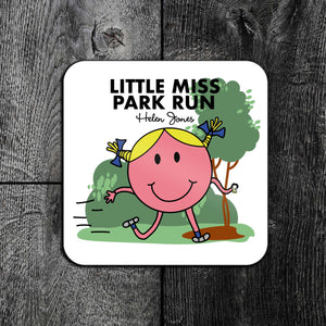 Little Miss Park Run Personalised Running Coaster