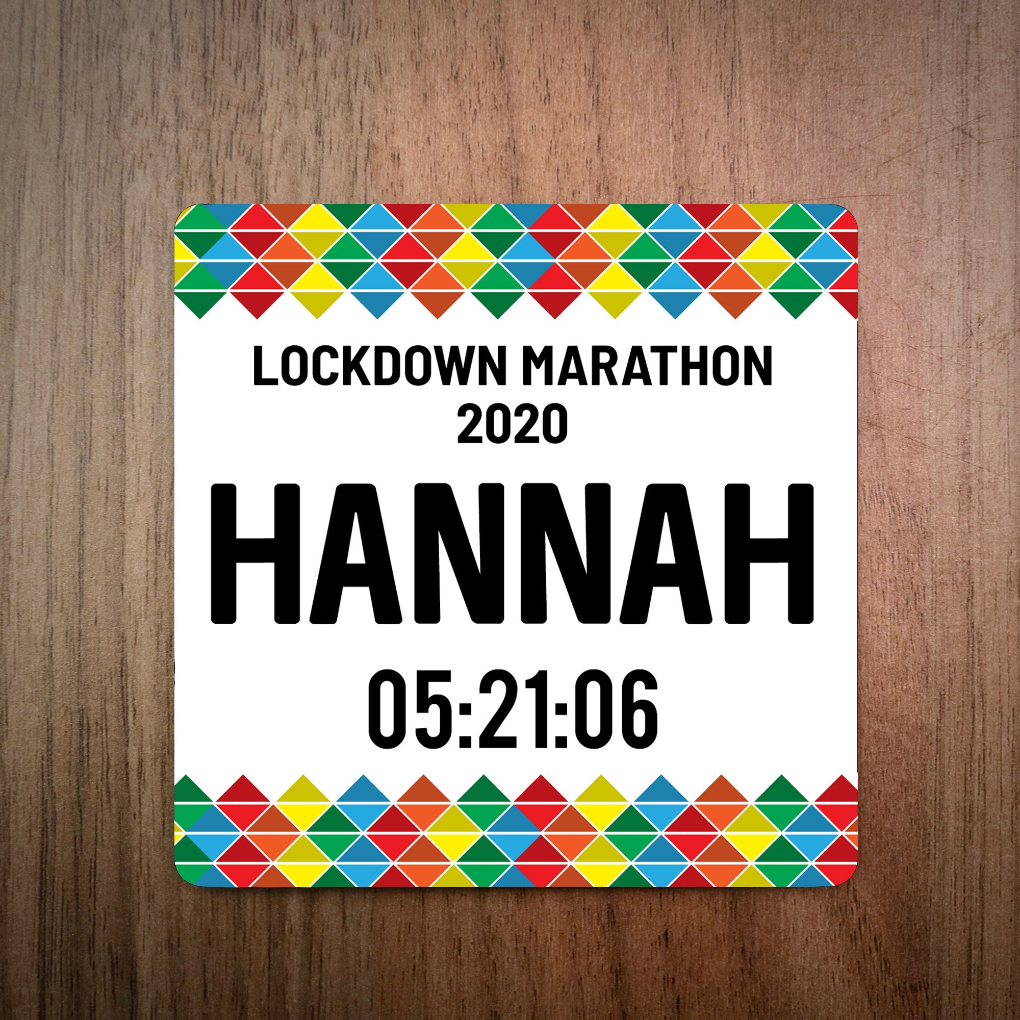 Lockdown Marathon Bib Coaster