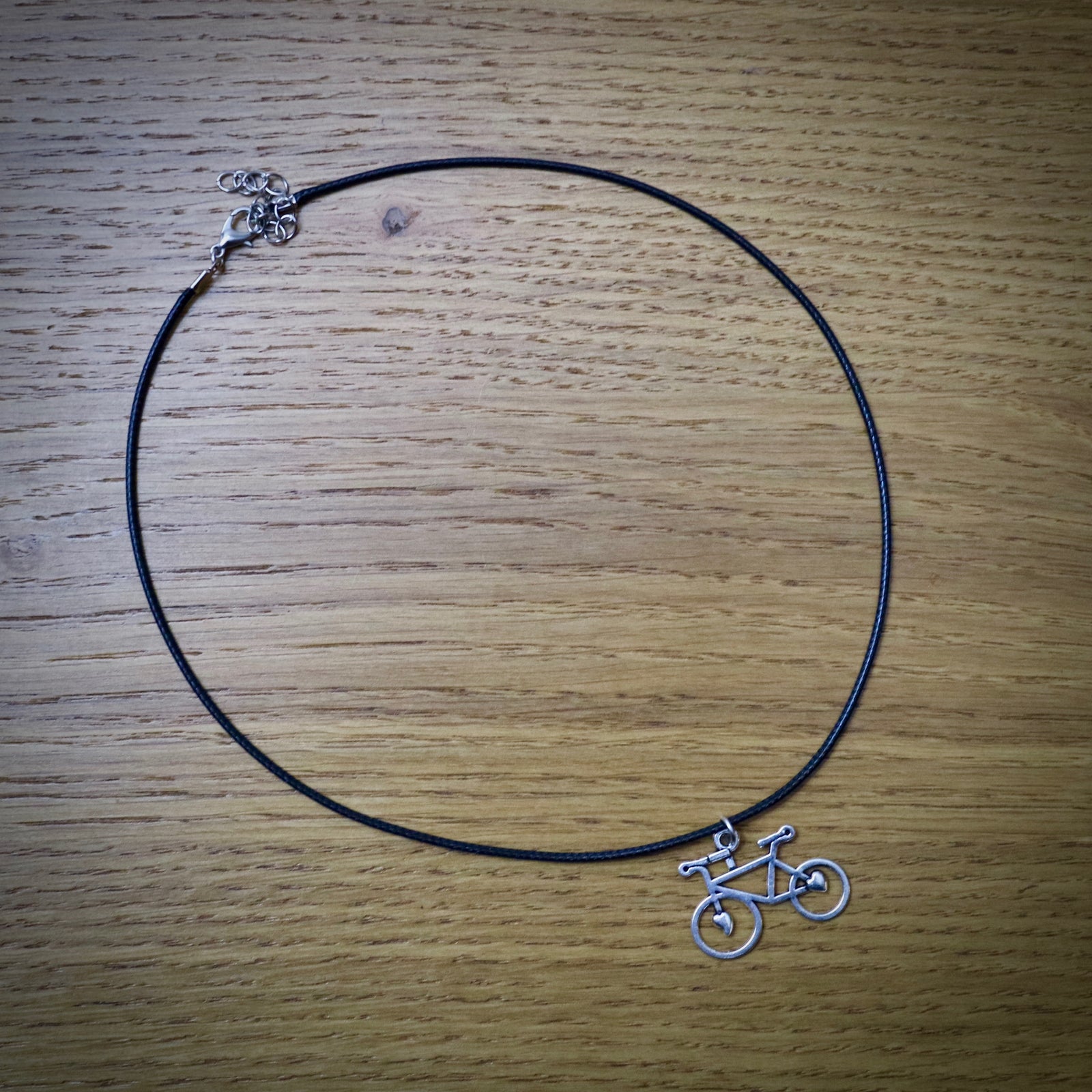 Love Bike Leather Choker Necklace