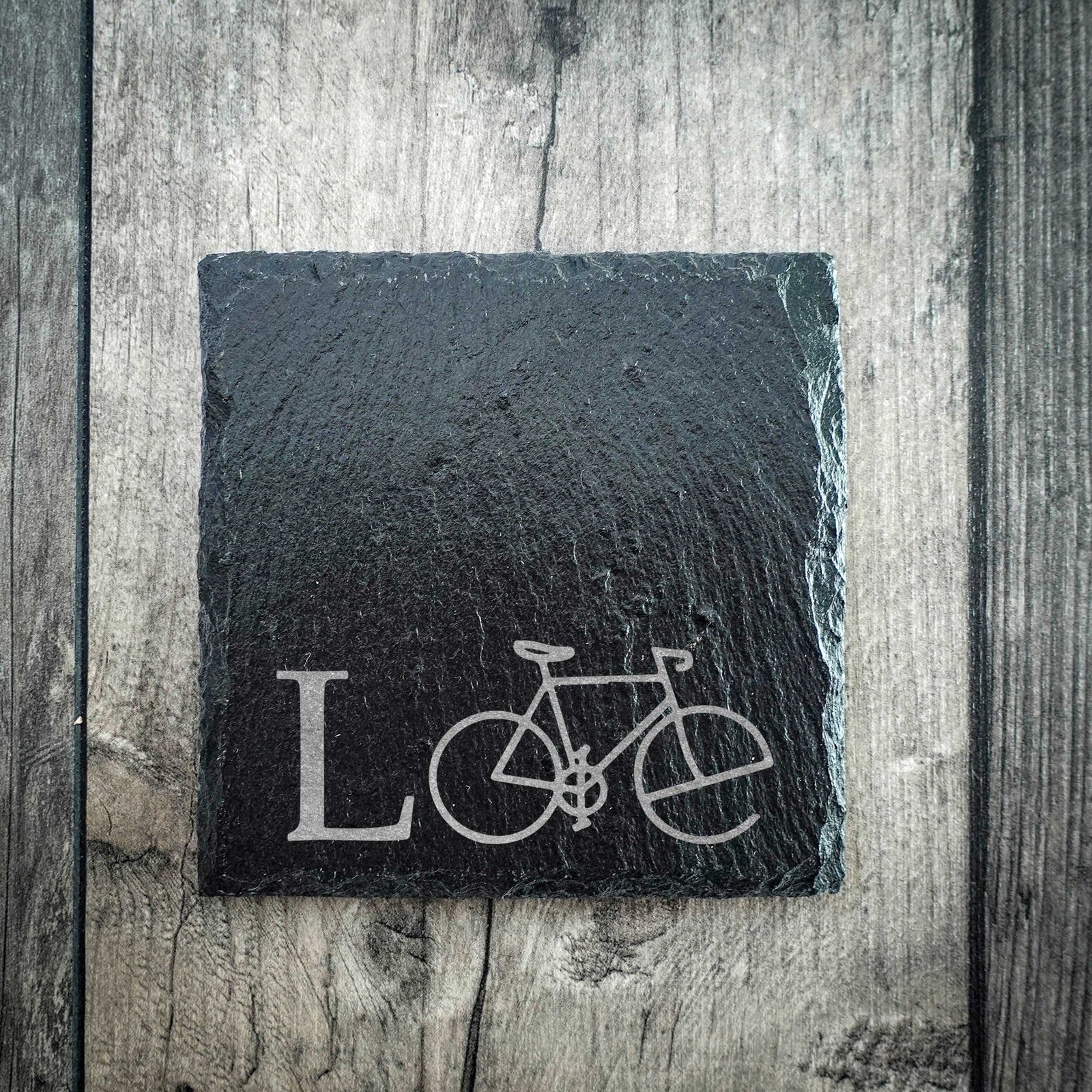 Love Bike Riven Slate Coaster