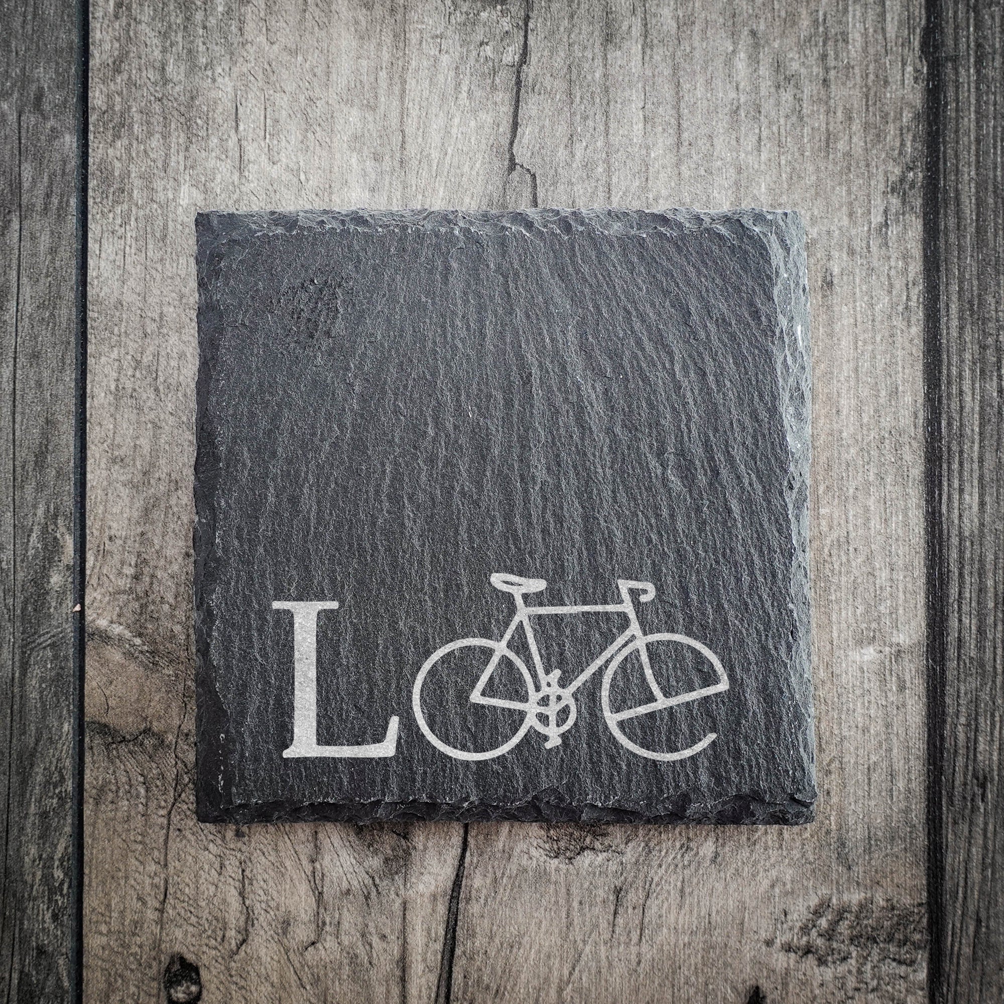 Love Bike Riven Slate Coaster