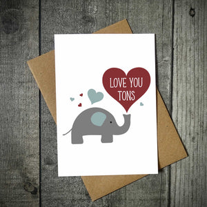 Love You Tons Valentine's Card