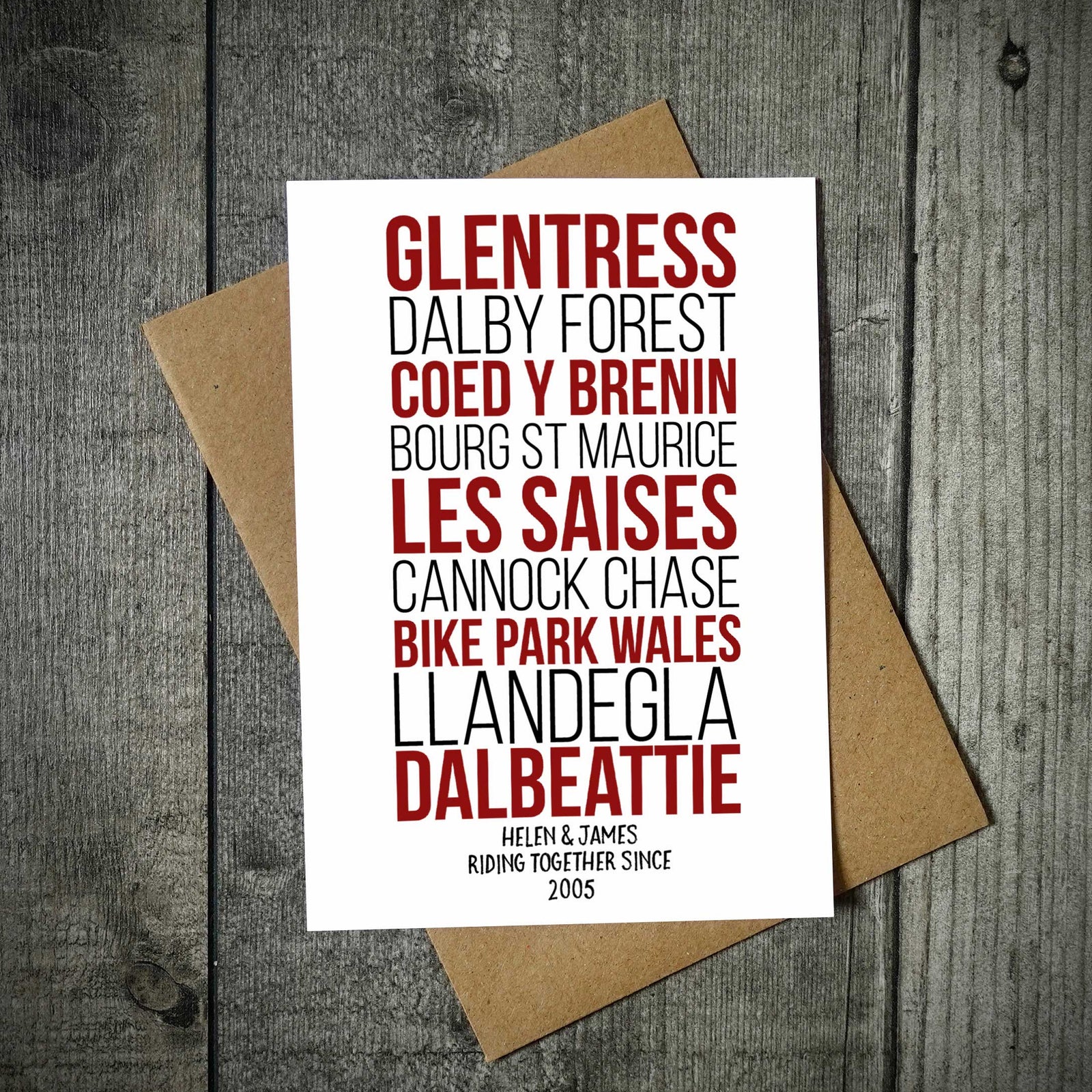 Riding Together Since.... MTB Card