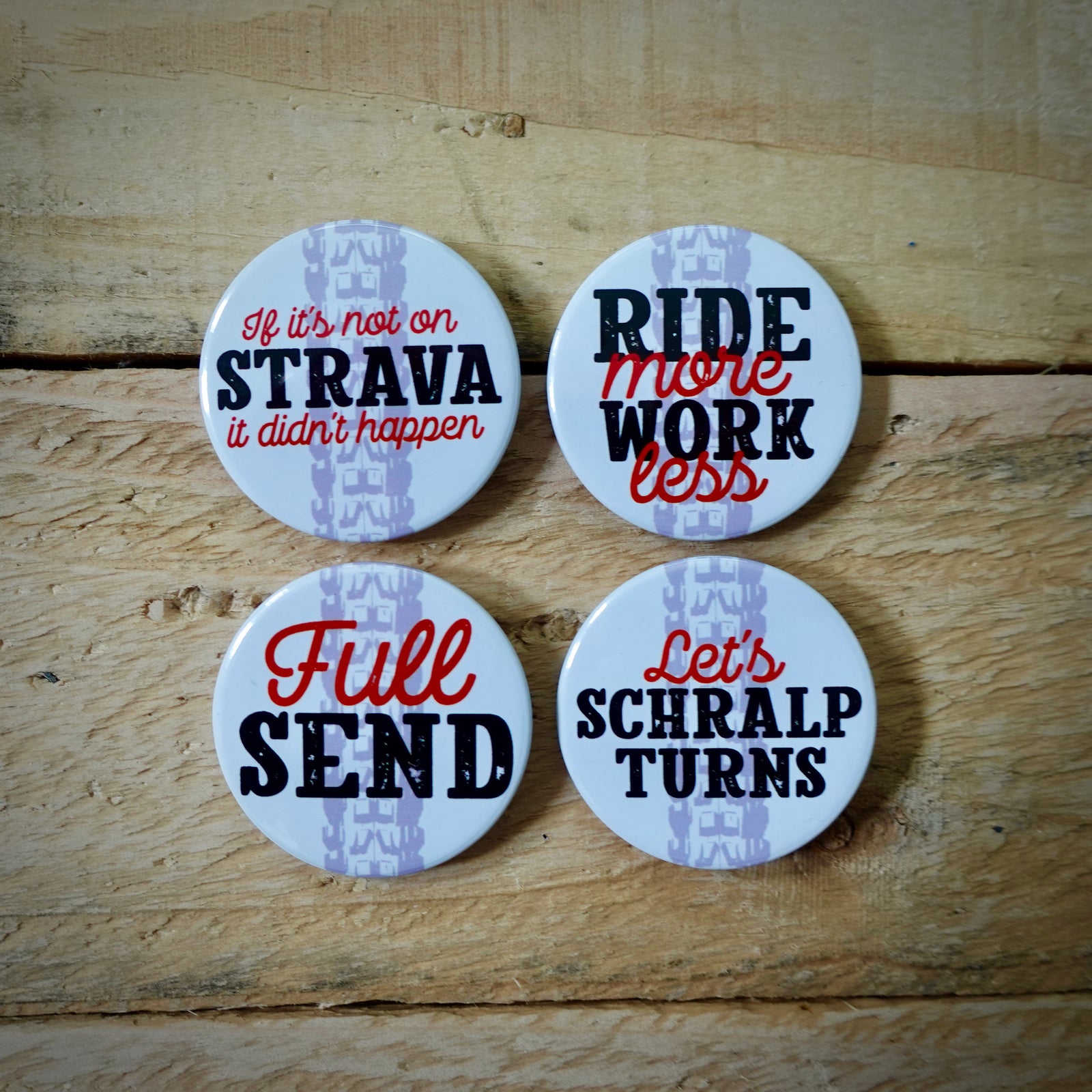 Mountain Bike Tyre Track Badges