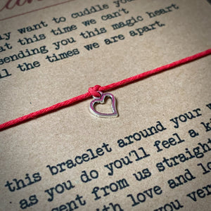 Magic Heart Wish Bracelet & Personalised Postcard