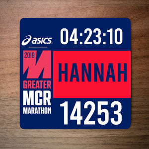 Greater Manchester Marathon Race Bib Coaster 2019