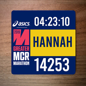 Greater Manchester Marathon Race Bib Coaster 2019