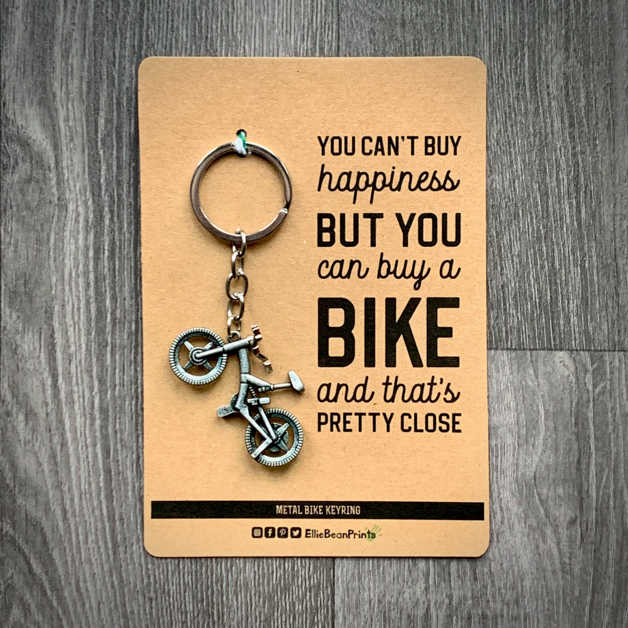 Metal Mountain Bike Keyring