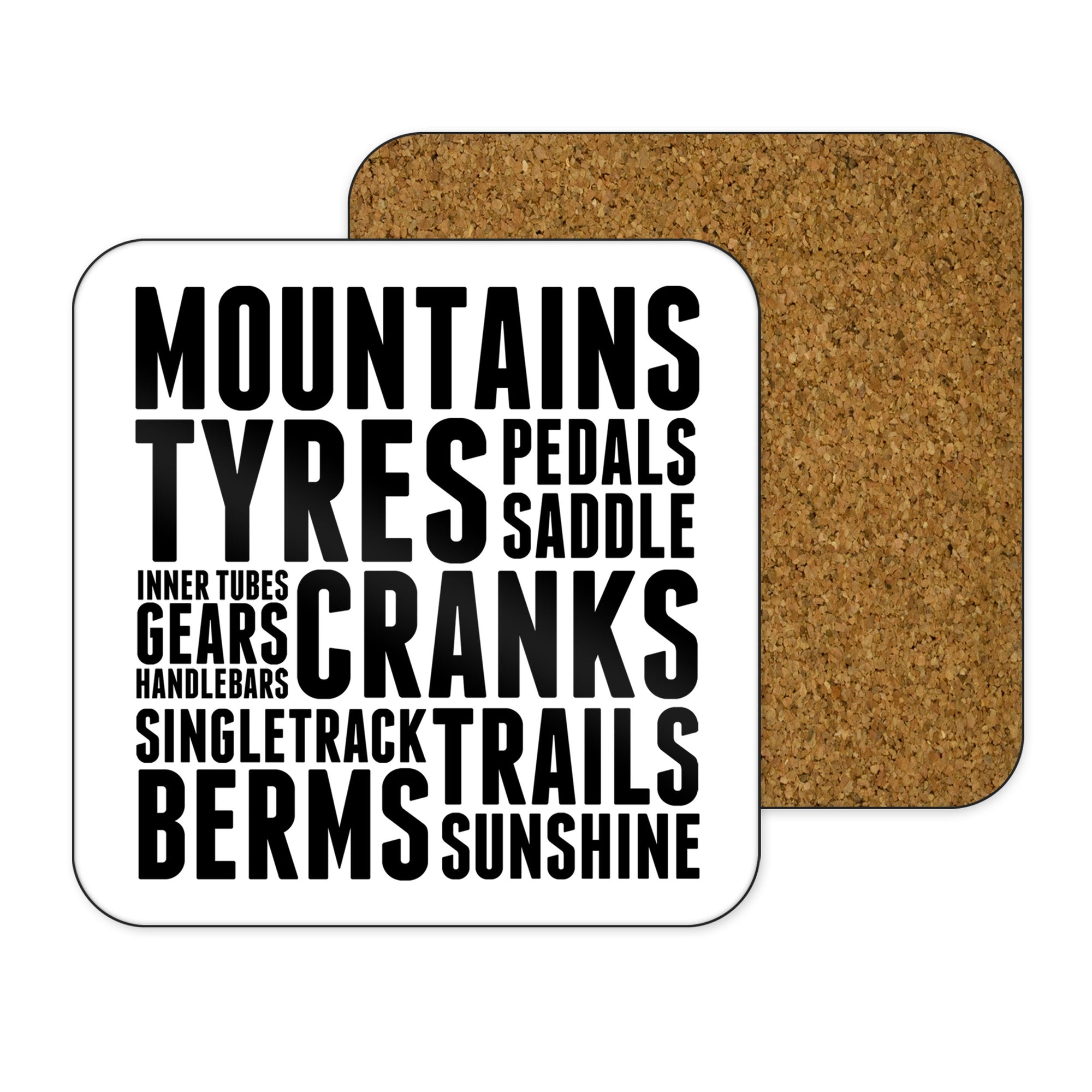 Mountain Bike Thoughts MTB Drinks Coaster