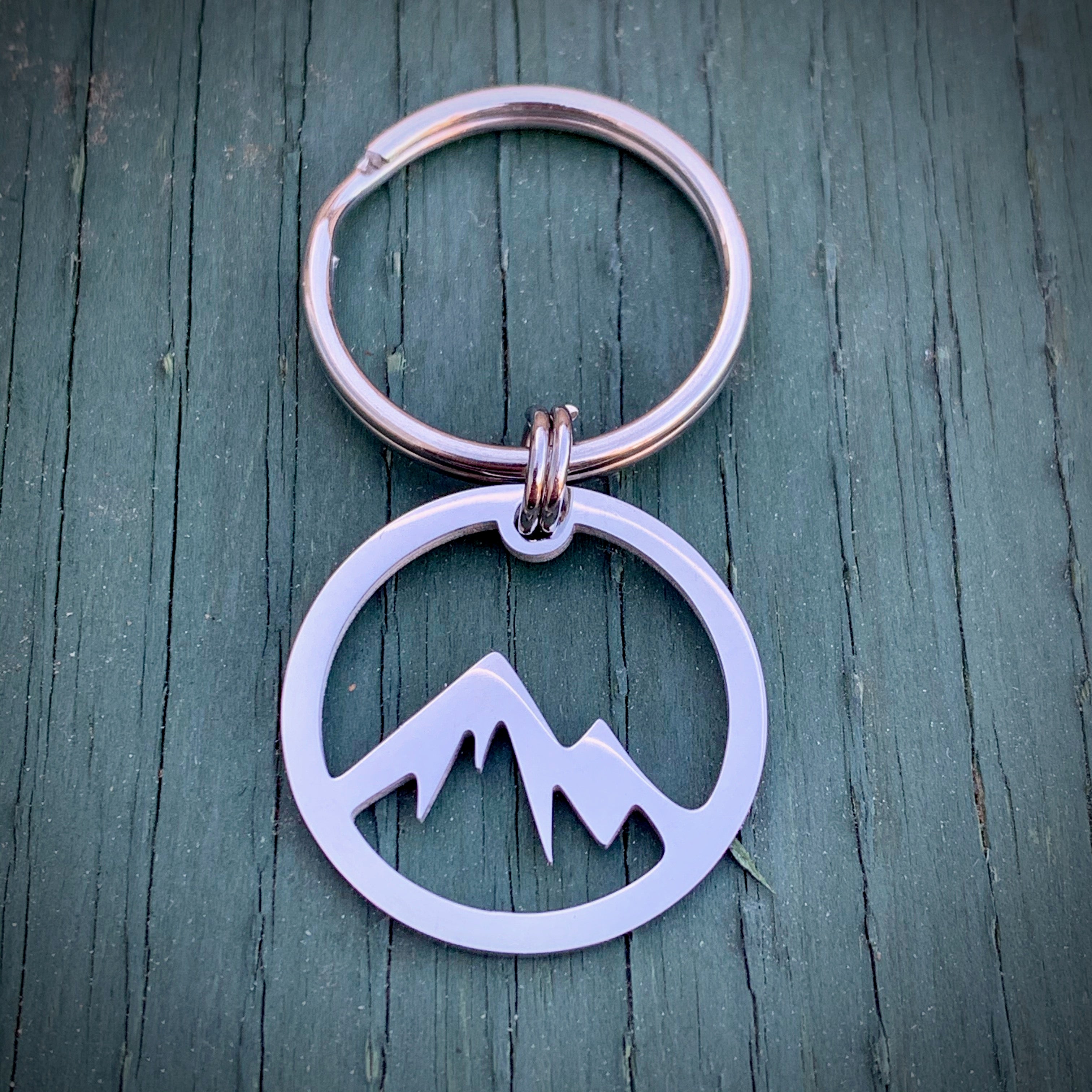 Stunning Stainless Steel Mountain Key Ring Elevate Your Everyday Adve EllieBeanPrints