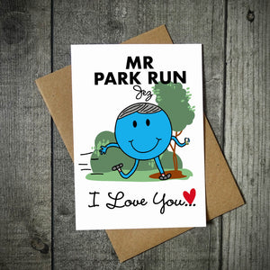 Personalised Mr Park Run Valentine's Card