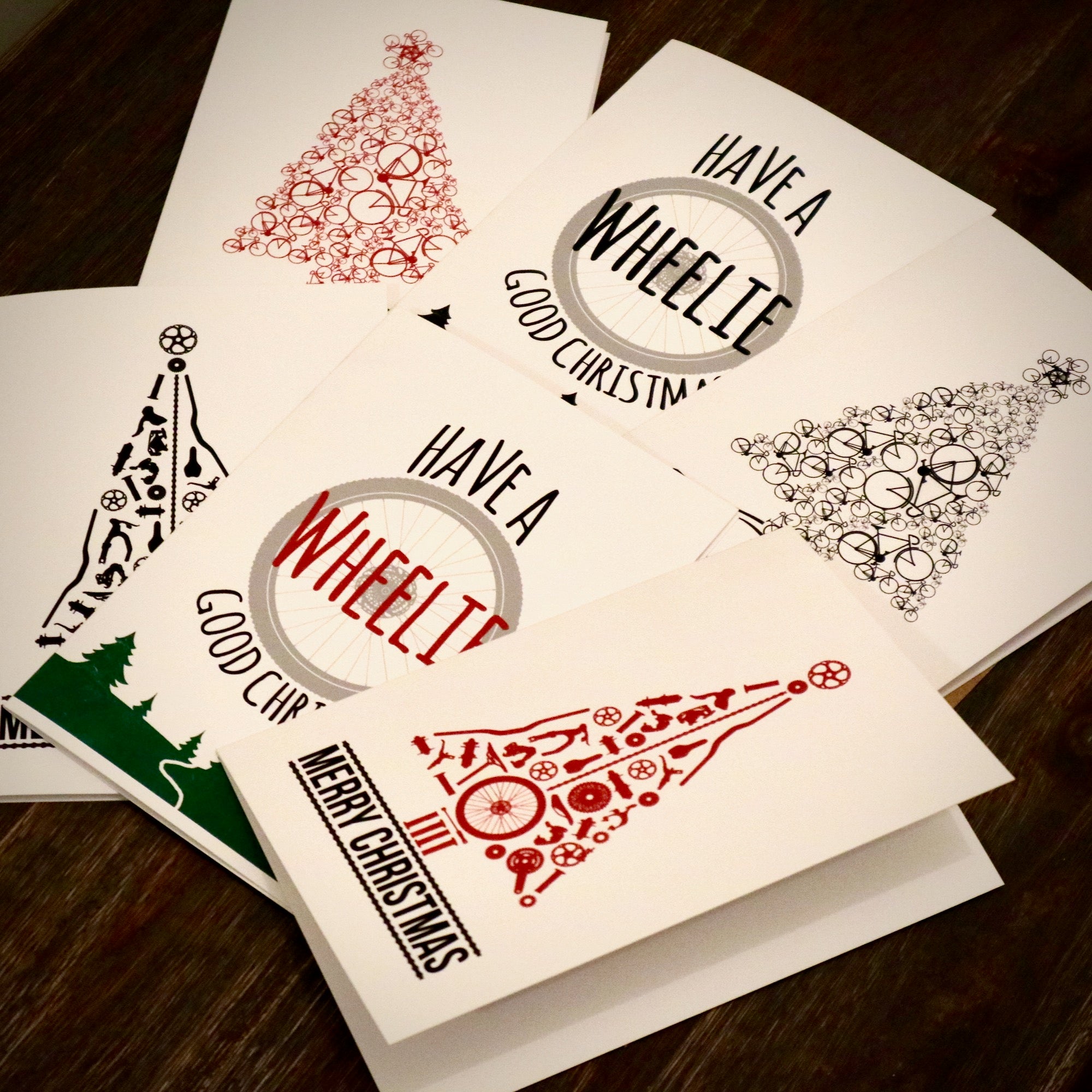 Mixed Multipack Cycling Christmas Cards - Pack 6 Cards