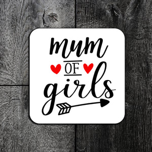 Mum Of Girls/Boys Coaster