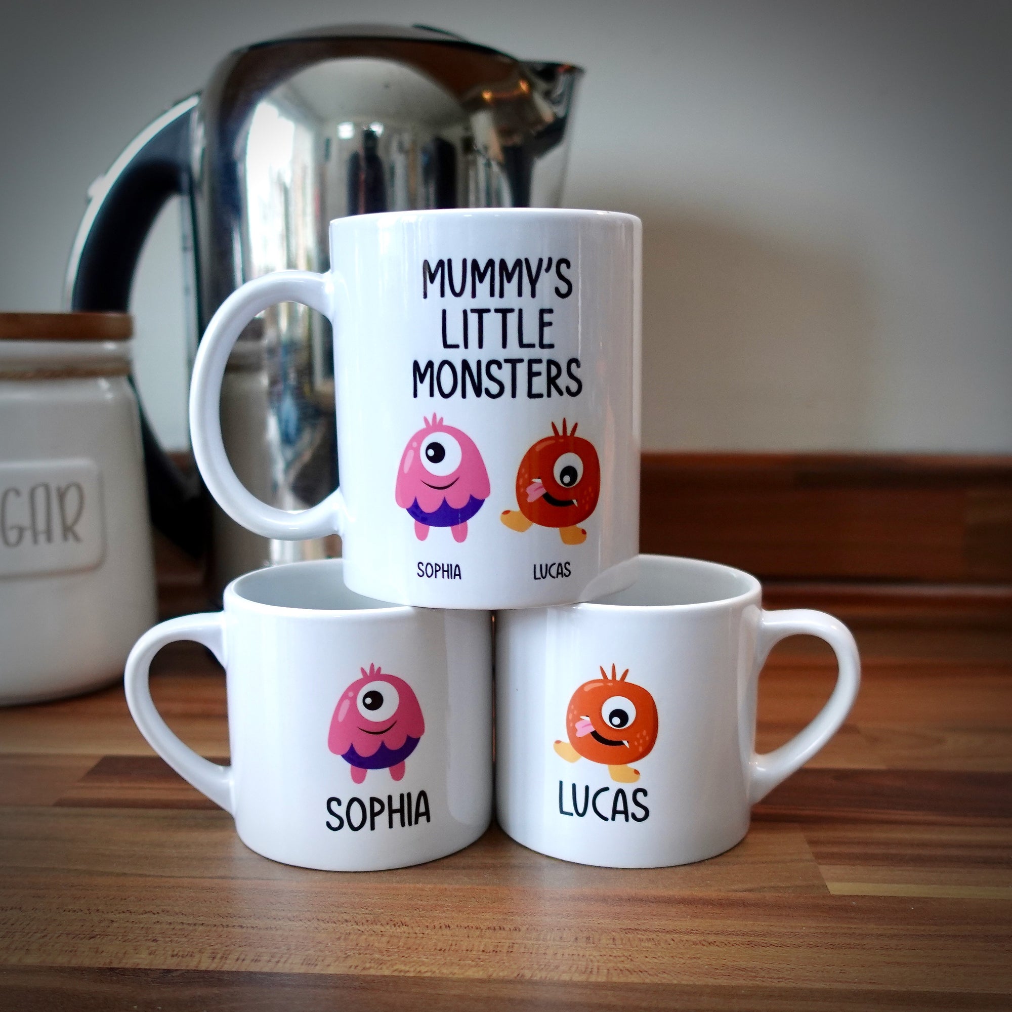 Personalised Little Monster Mug Set