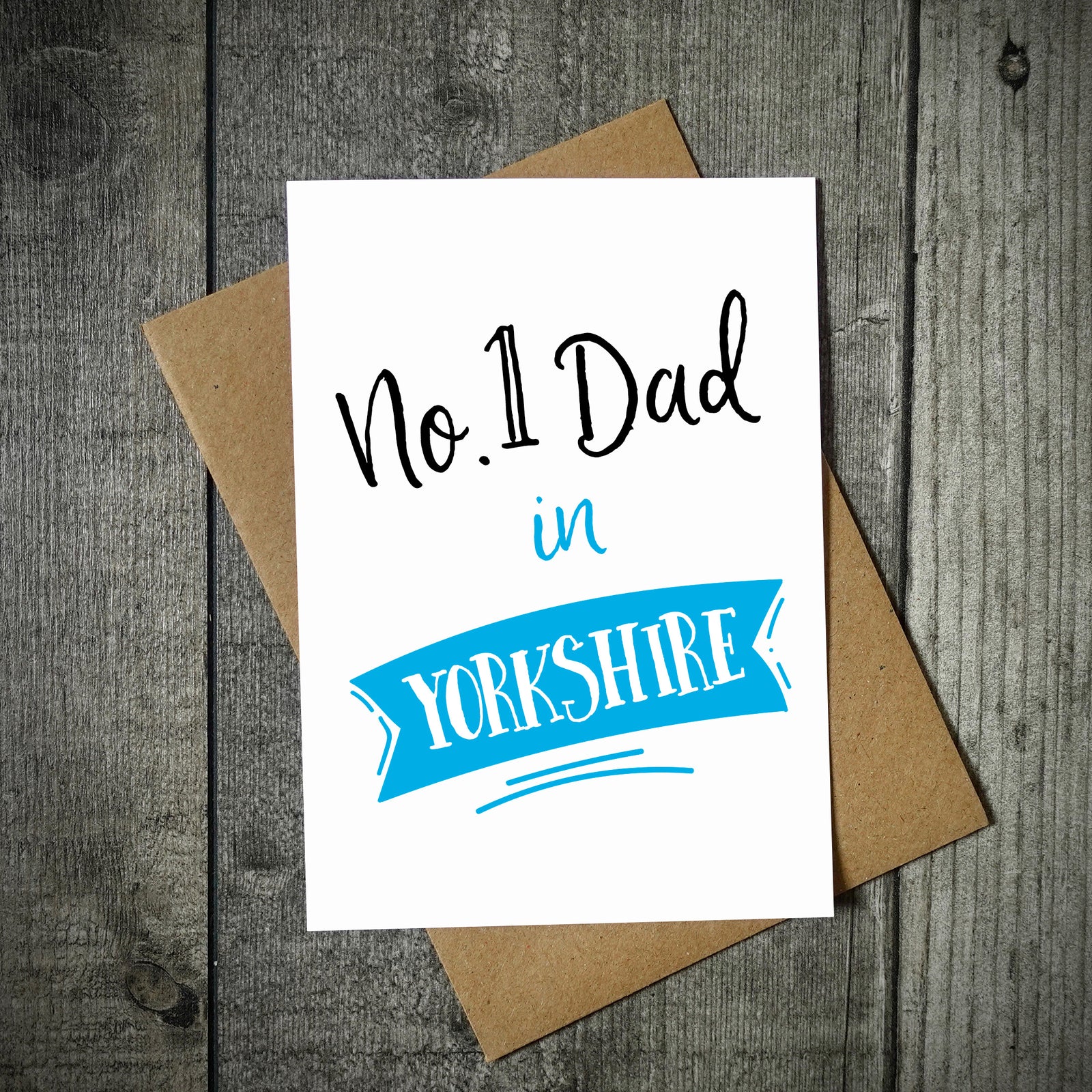 No.1 Dad in.....  Personalised Father's Day Card