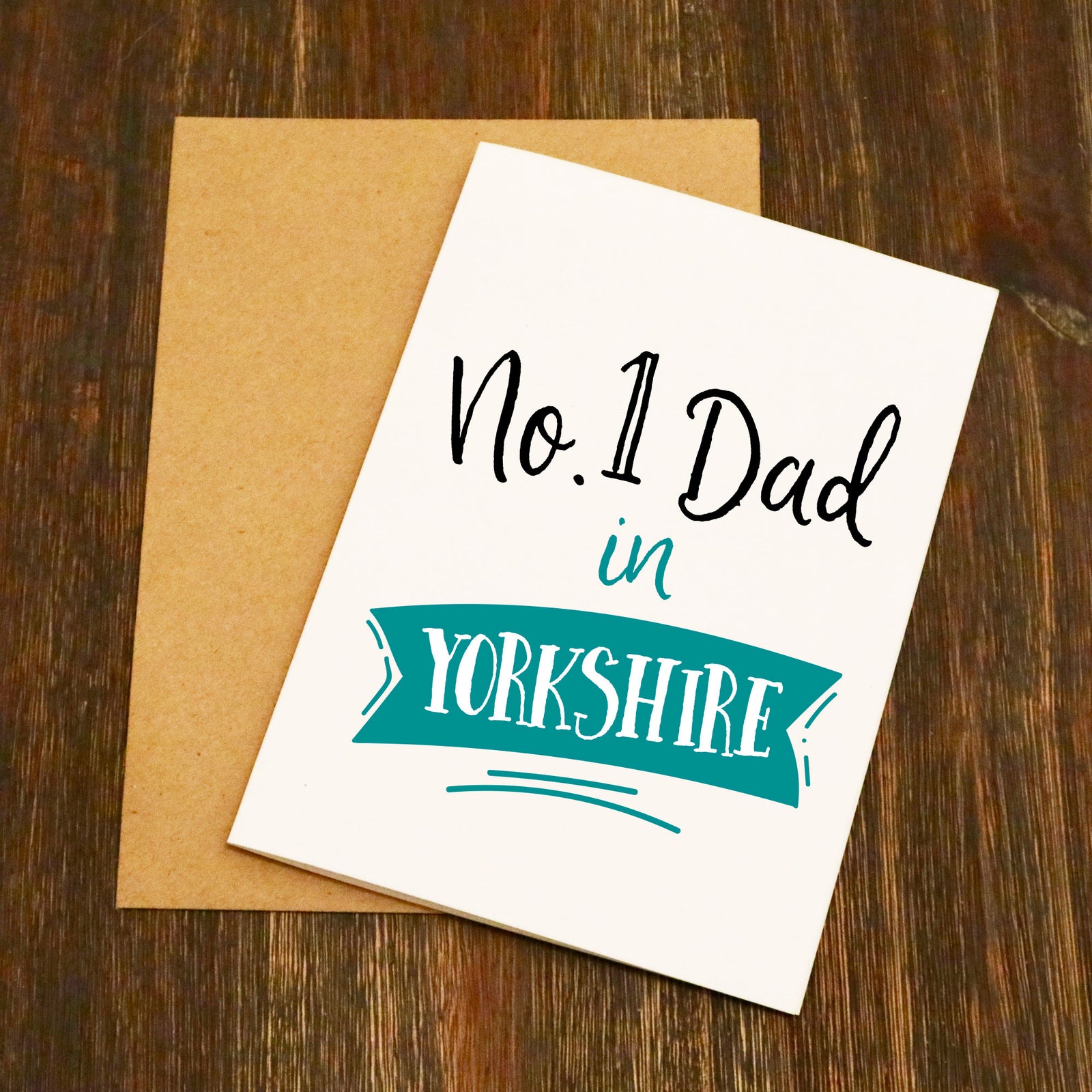 No.1 Dad in.....  Personalised Father's Day Card