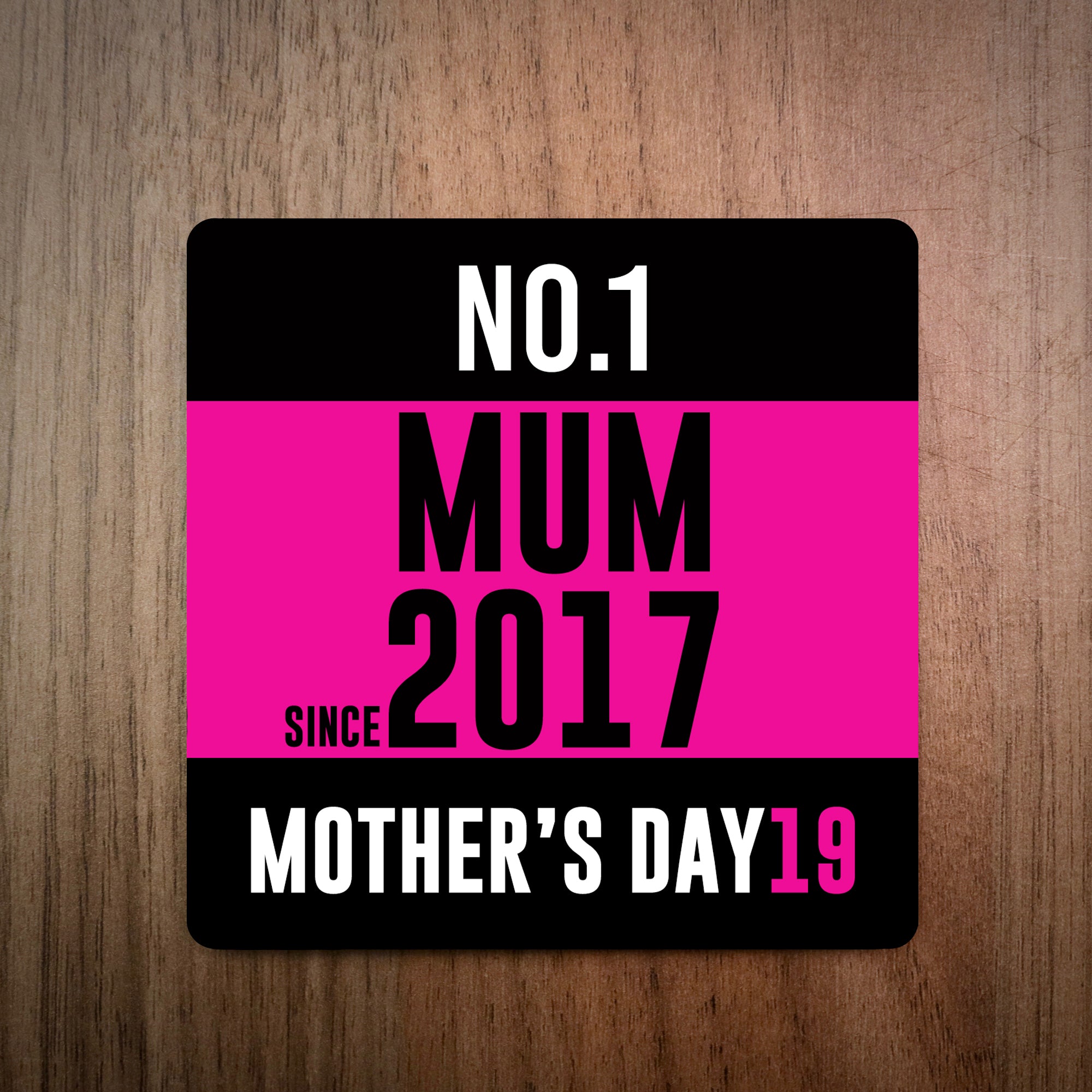 No.1 Mum Running Race Bib Personalised Coaster
