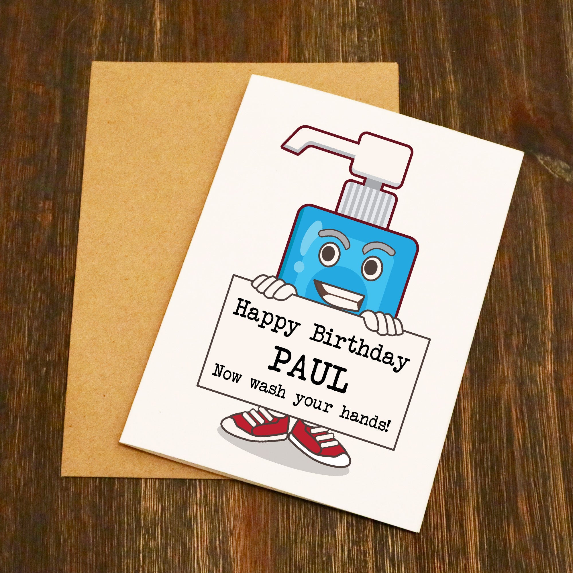 Happy Birthday Hand Wash Personalised Birthday Card