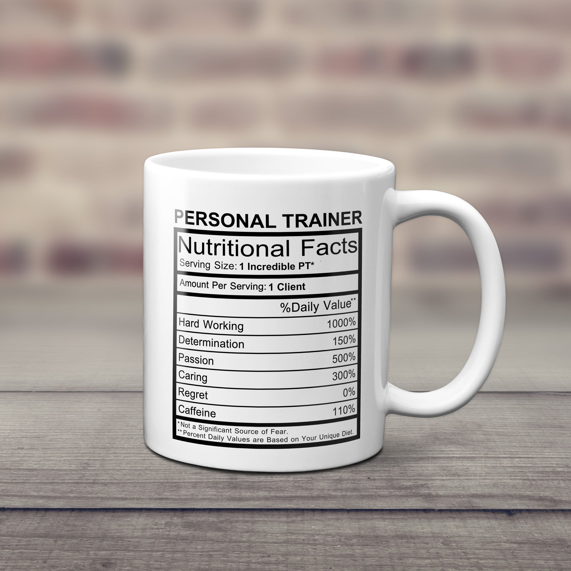 Nutritional Facts Personal Trainer Mug