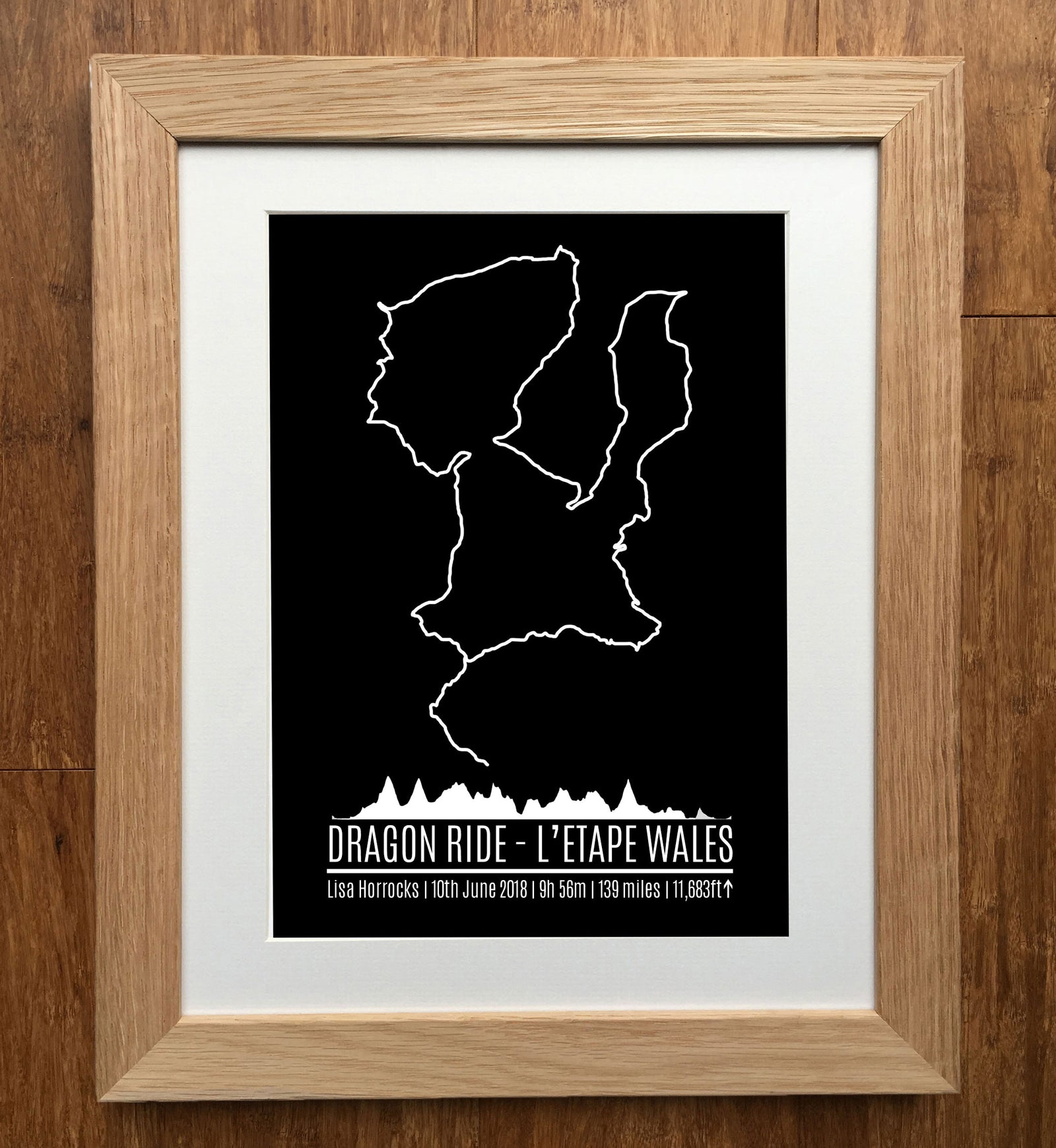 Dragon Ride L'Etape Wales GPS Personalised Print