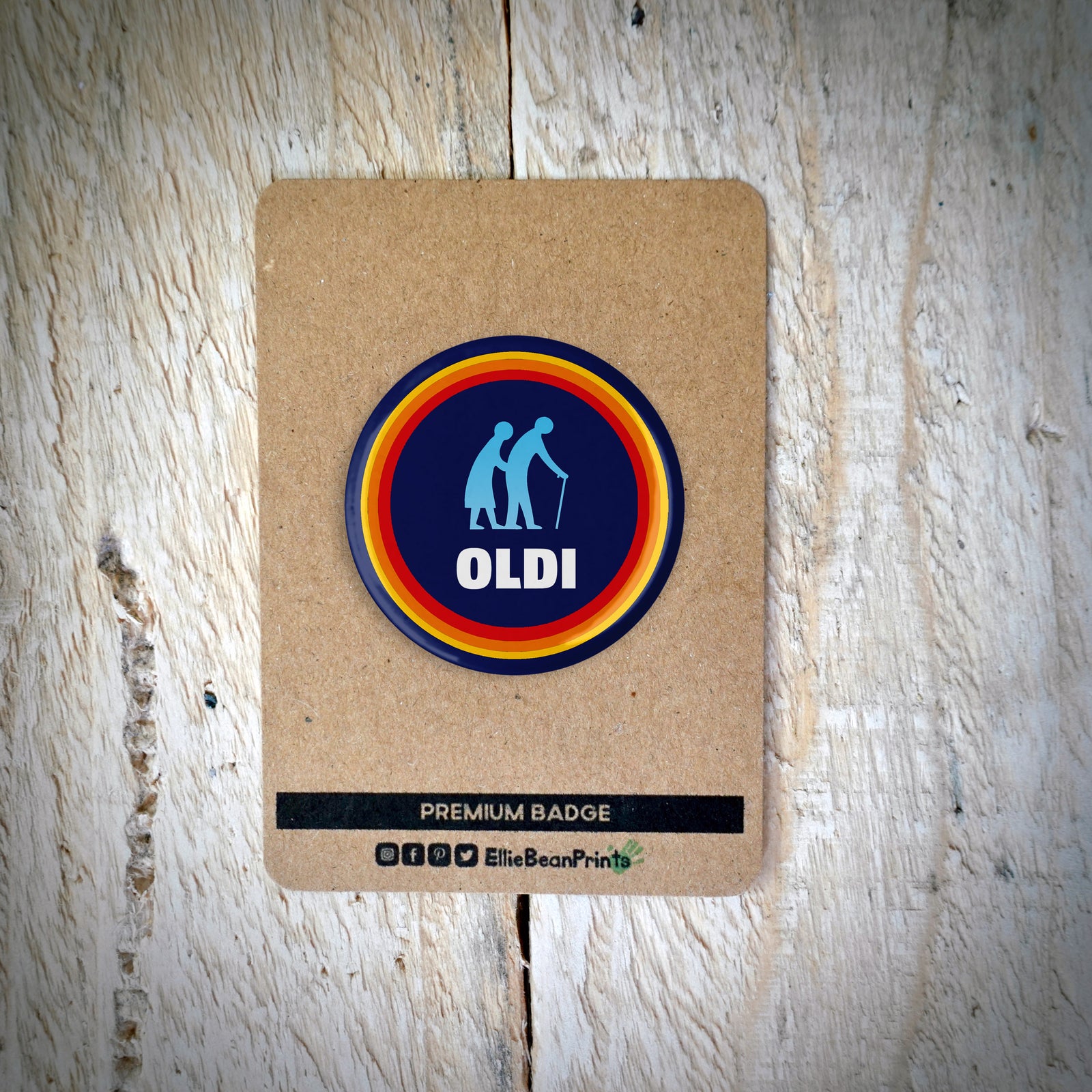 Oldi Couple Funny Badge