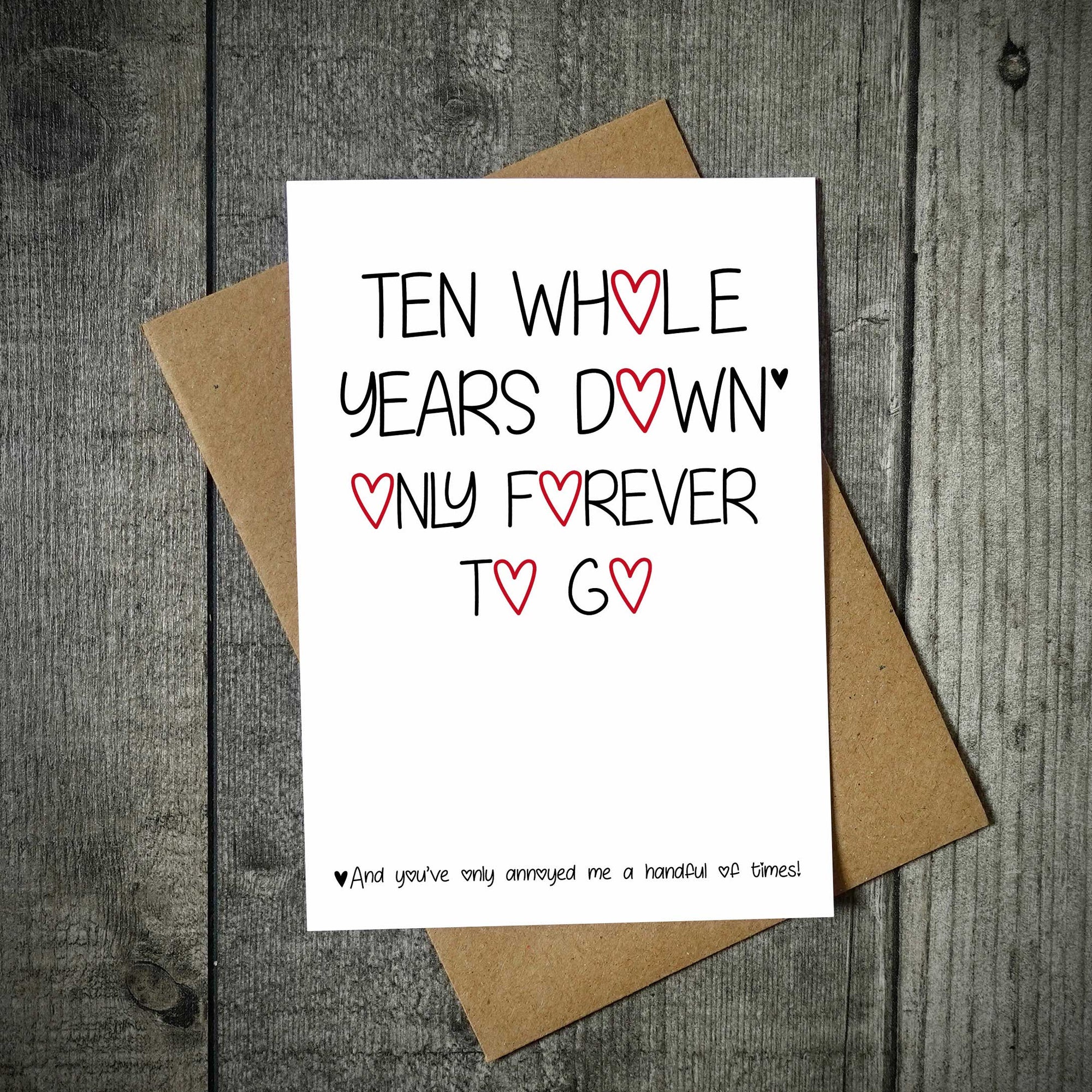 Only Forever To Go Anniversary Card