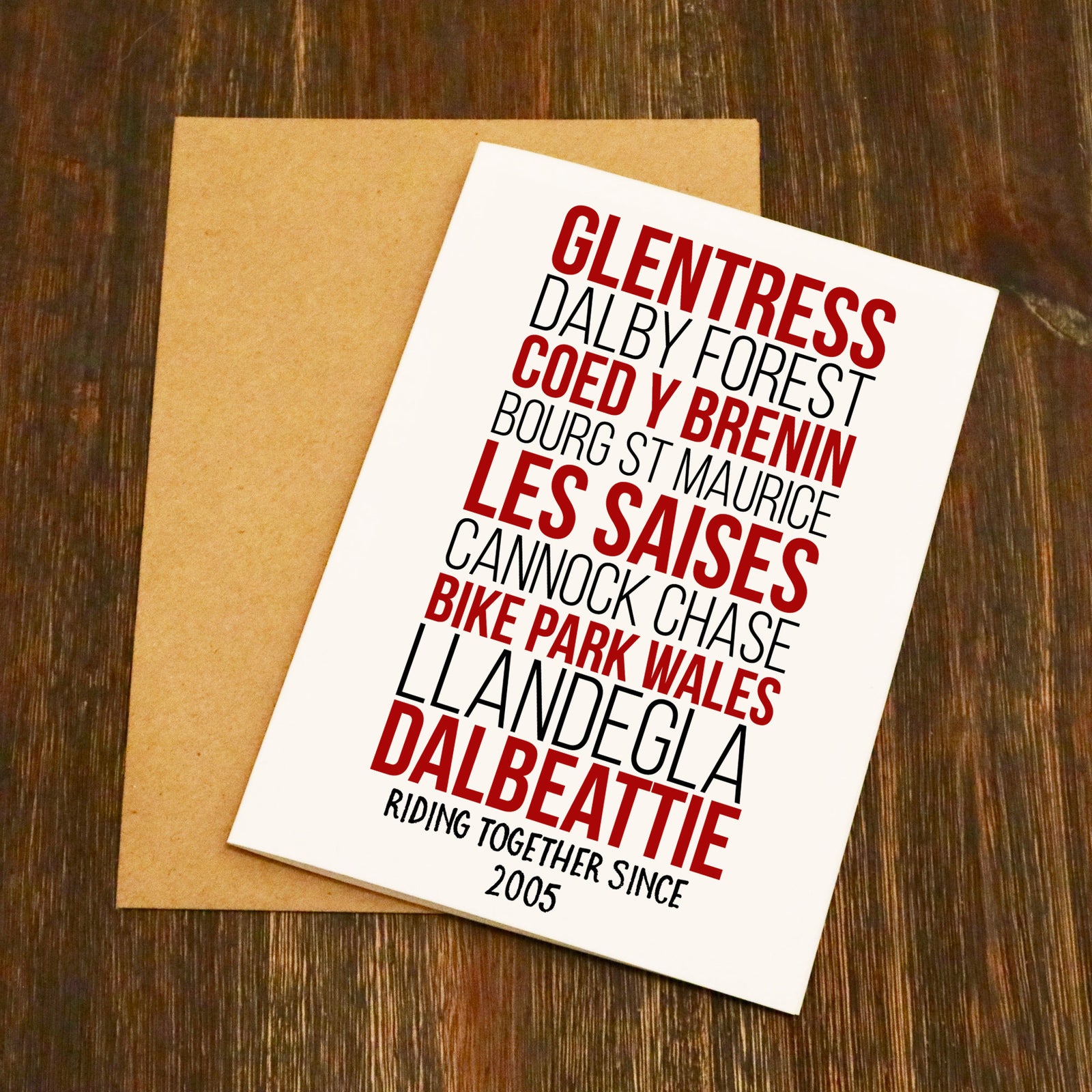 Riding Together Since.... MTB Card