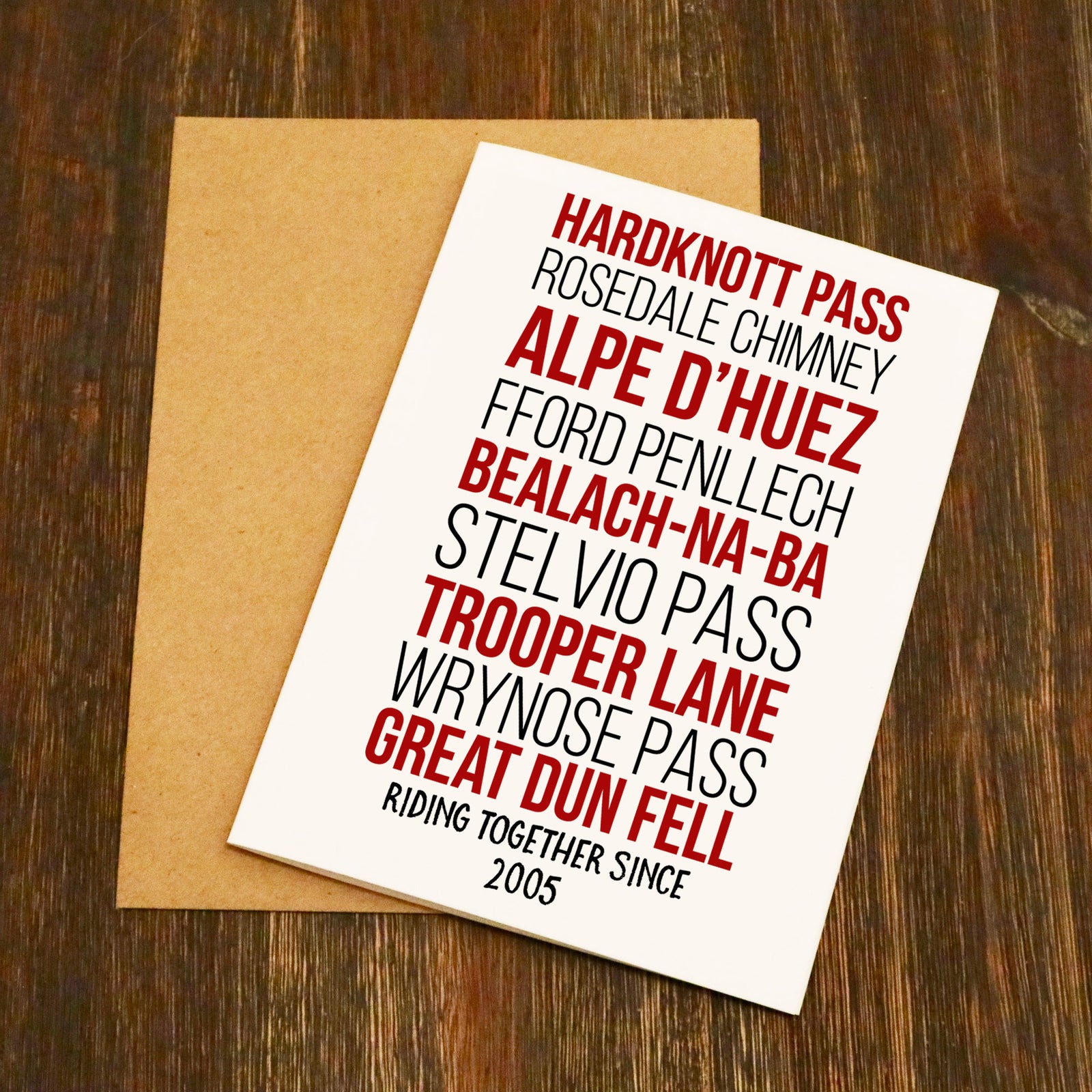 Road Cycling Partners Card - Riding Together Since.....