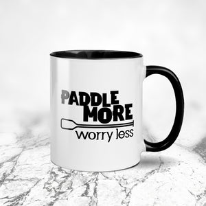 Paddle More Worry Less Ceramic Mug
