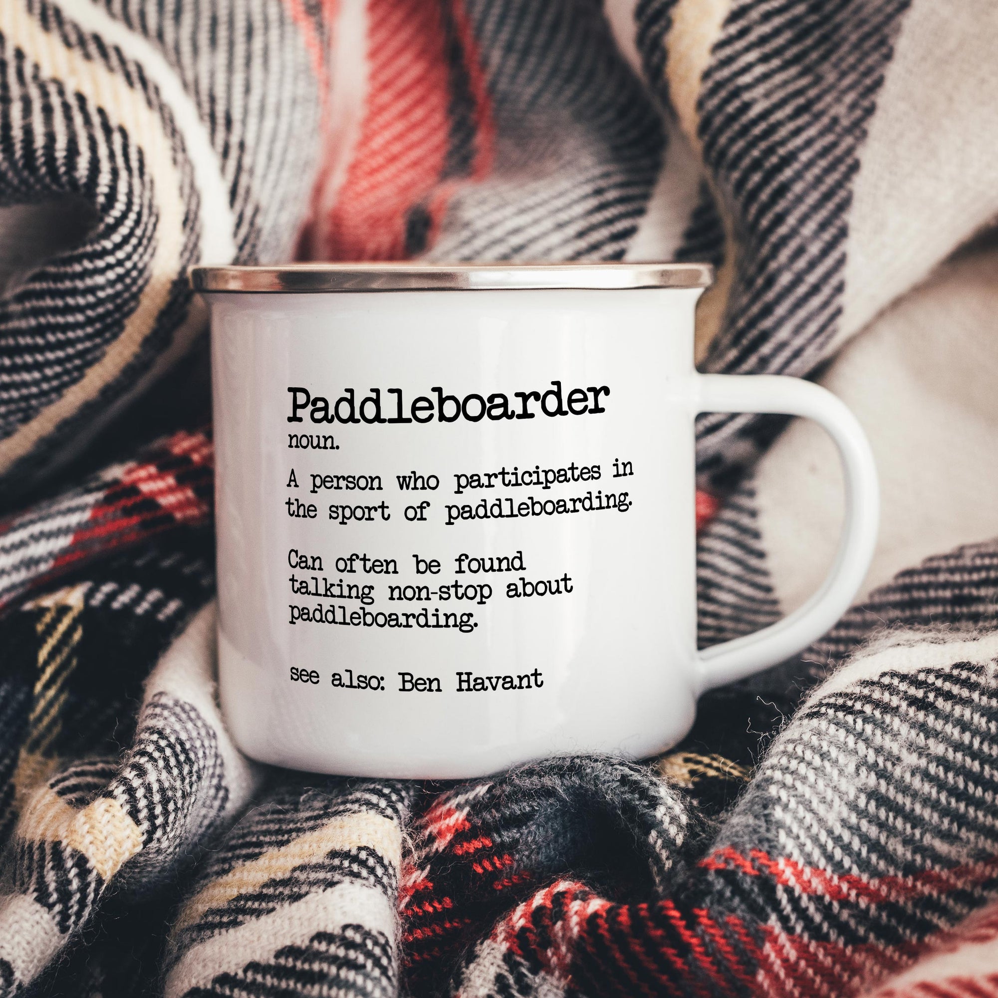 Paddleboarder Definition Enamel Mug