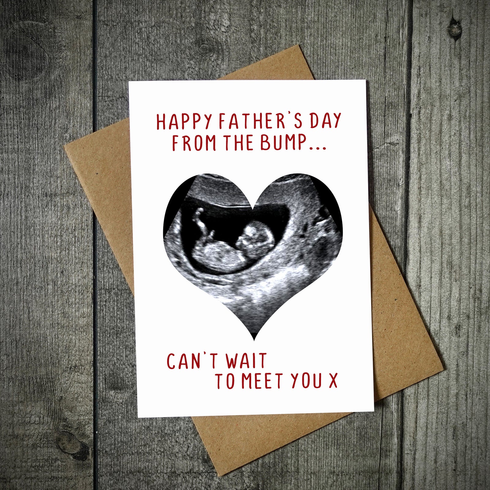Personalised Baby Scan Father's Day Card - Can't Wait To Meet You