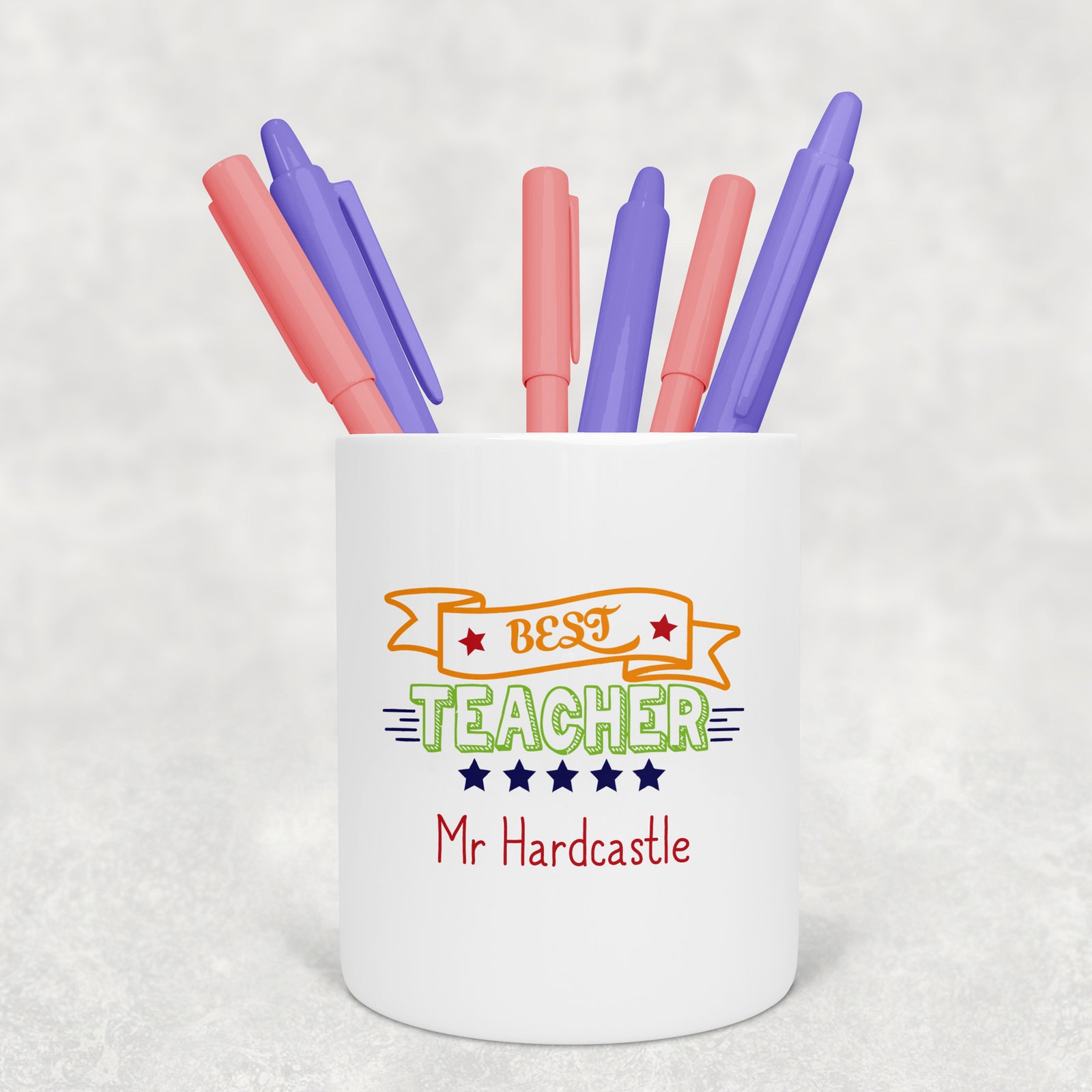 Personalised Best Teacher Pen Pot