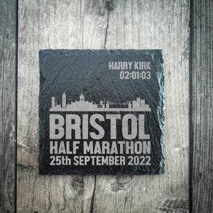 Personalised Bristol Half Marathon Coaster - Skyline
