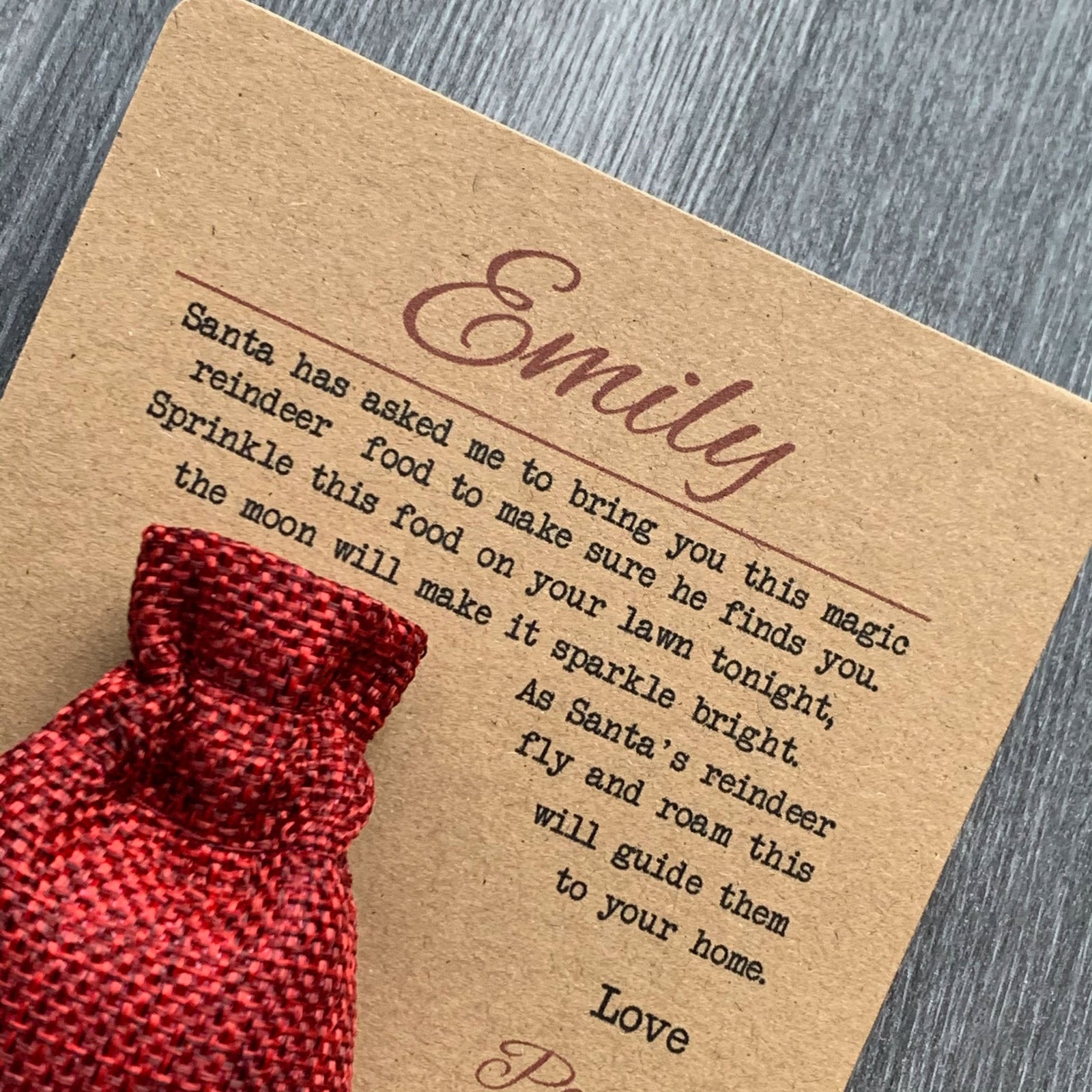 Environmentally Friendly Reindeer Food and Postcard From Elf