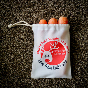 Personalised Reindeer Carrot Bags