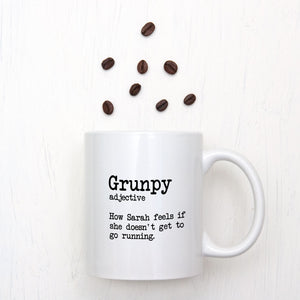 Personalised Grunpy Running Mug | Funny Running Gifts