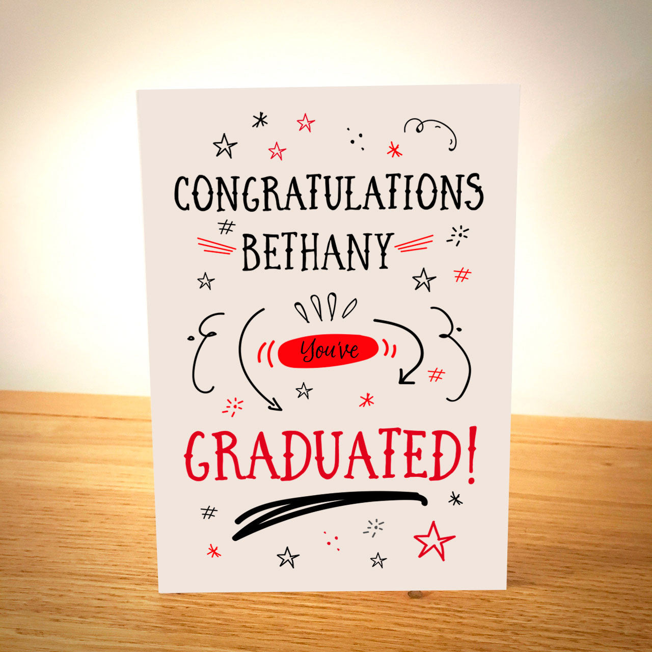 Personalised Doodle Graduation Card