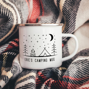 Personalised Line Art Camper Mug