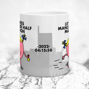 Little Miss Manchester Half Marathon Personalised Running Mug