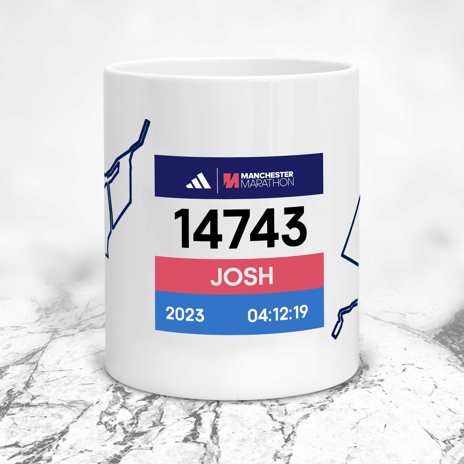 Personalised Manchester Marathon Mugs 2023