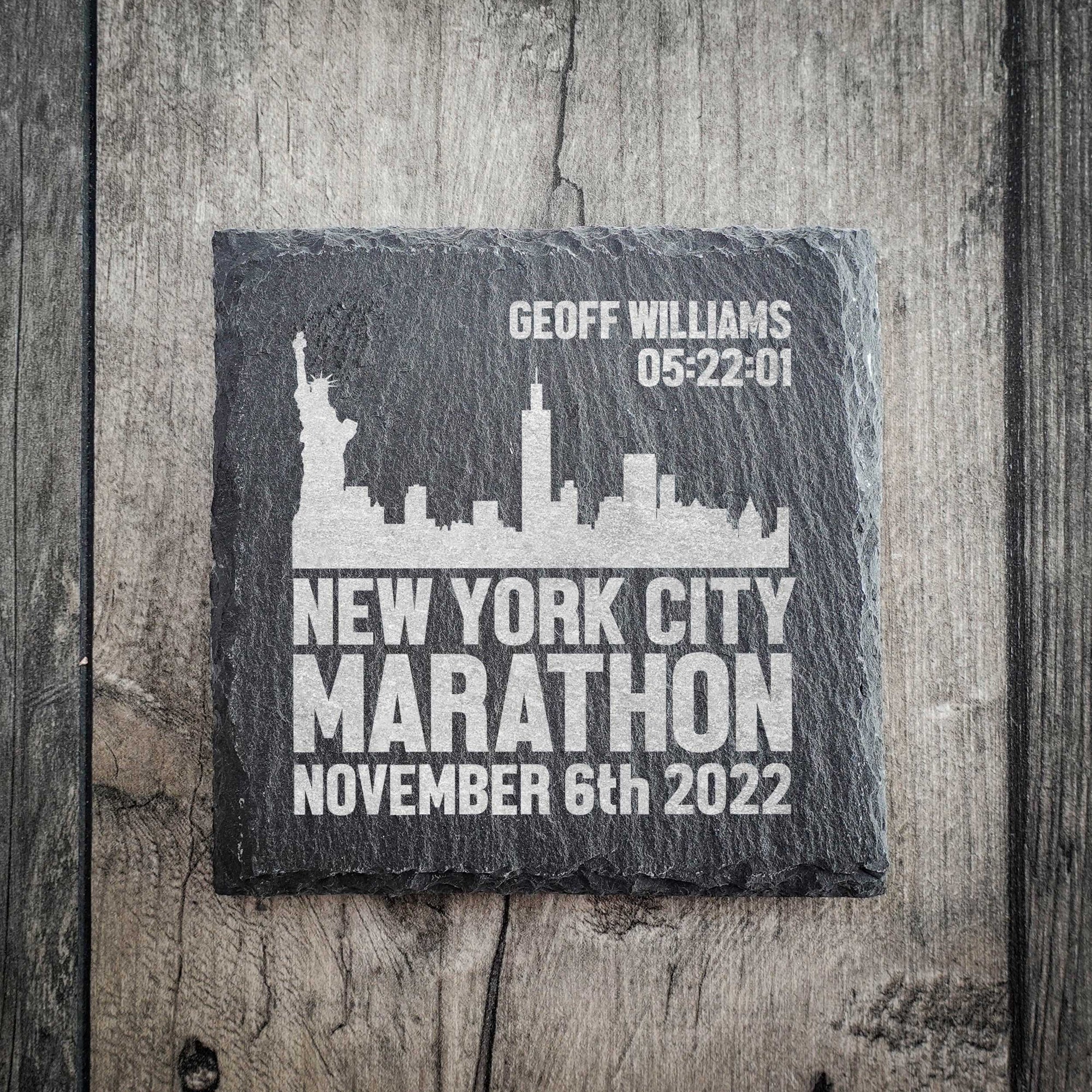 Personalised New York Marathon Coaster - Skyline