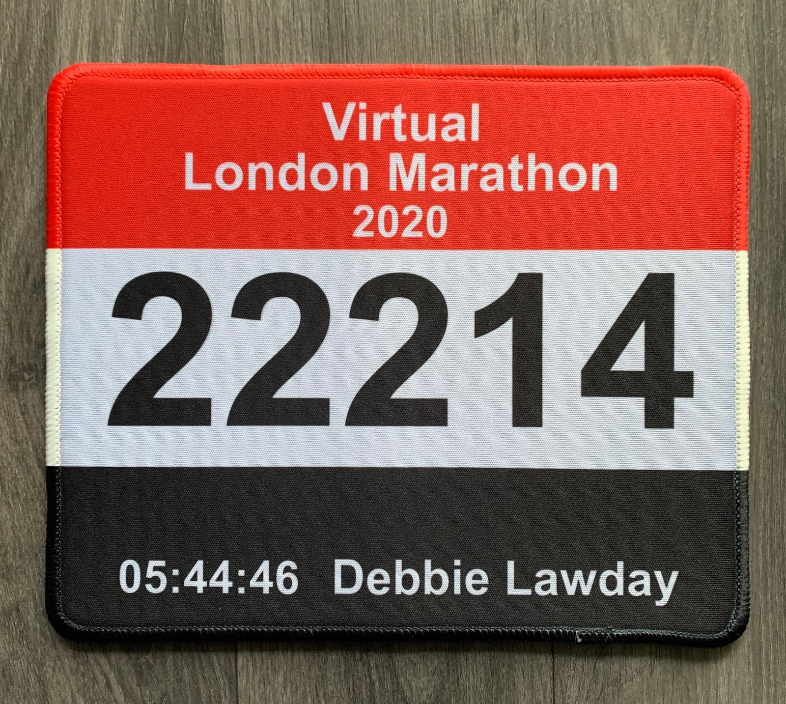 Personalised Race Bib Premium Mouse Mat/Pad